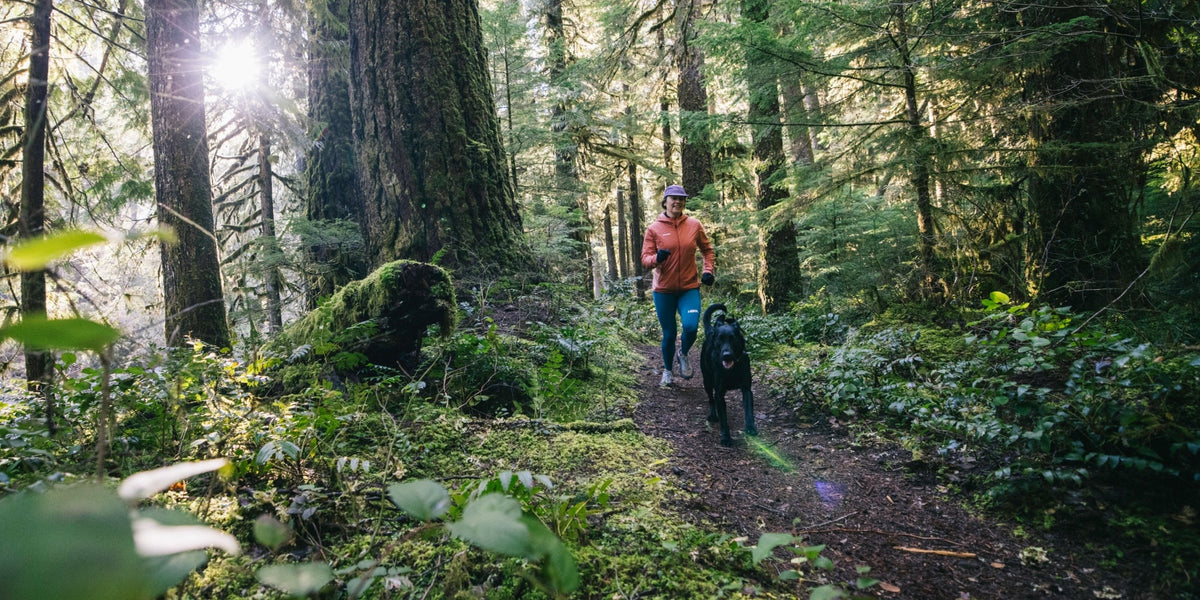 Trail runner with dog