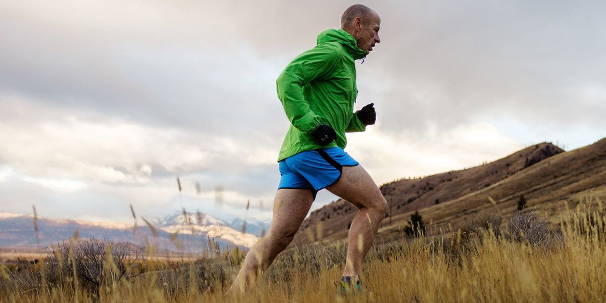 man running uphill
