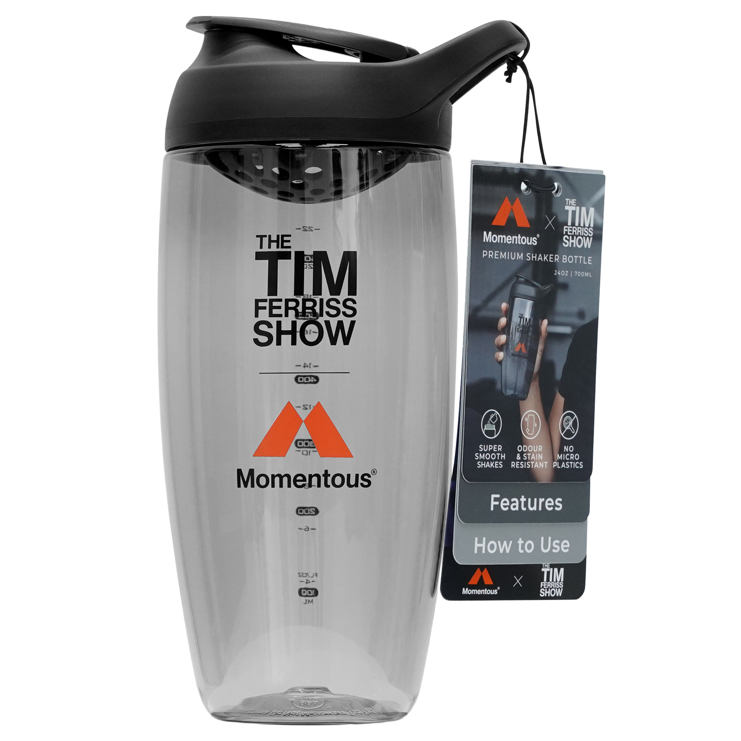 Tim Ferriss x Momentous Promixx Pursuit Shaker Bottle