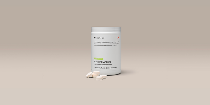 A tub of Momentous Creatine Chews