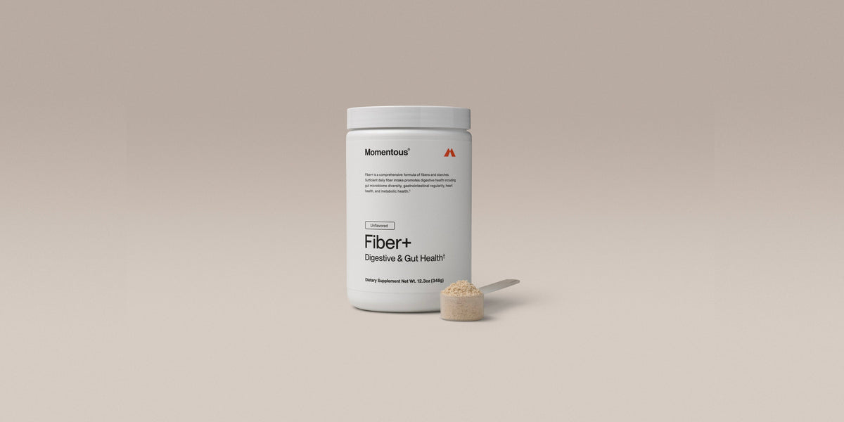 A canister of Momentous Fiber+