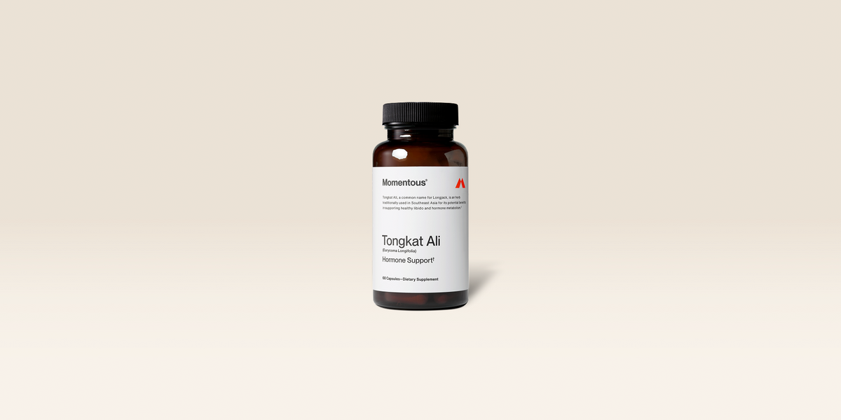 A bottle of Momentous Tongkat Ali