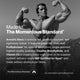 Black-and-white photo of Arnold Schwarzenegger flexing outdoors, overlaid with text describing Arnold’s Stack and its ingredients—whey protein, ProHydrolase, creatine monohydrate, and vitamin D3—as NSF Certified for Sport.