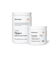 Two Momentous products on black background: Fiber+ – Unflavored, Digestive & Gut Health, 12.3oz (348g); Creatine – Signature Spec, Unflavored, 30 Servings, Supports cognitive and muscle performance, 5.3oz (150g), NSF Certified for Sport.