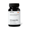 “Momentous Ashwagandha bottle labeled ‘Ashwagandha Cognitive Function’ with text: ‘Ashwagandha is an evergreen shrub grown in India that can be used to help promote healthy levels of cortisol and aid in focus and alertness.’ 60 capsules dietary supplement.”