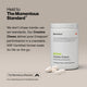 Momentous Creatine Chews container on beige background with tablets beside it. Text describes product as pure Creapure® creatine, NSF Certified, and held to The Momentous Standard.