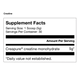 Creatine supplement facts panel. Serving size 1 scoop (5g), 30 servings per container. Amount per serving: 5g Creapure® creatine monohydrate. Daily value not established.