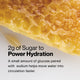 Honeycomb dripping with honey above the headline 2g of Sugar to Power Hydration, with text A small amount of glucose paired with sodium helps move water into circulation faster. (183 chars)