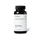 Black bottle of Momentous Elite Sleep dietary supplement on a black background. Label reads: “Momentous,” “Elite Sleep is designed to help get your sleep cycle back on track with five key ingredients that can help balance neurotransmitters and hormones to support deep, lasting sleep†.” Product name reads: “Elite Sleep,” “Sleep,” and “60 Capsules—Dietary Supplement.”