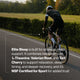 Cyclist riding a road bike outdoors with text overlay. Text reads: “Elite Sleep is built for strategic sleep support. It combines melatonin with L-Theanine, Valerian Root, and Tart Cherry to support relaxation, sleep timing, and deeper recovery, and it’s NSF Certified for Sport for added trust.”