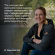 Dr. Stacy Sims, PhD seated outdoors. Quote reads: 