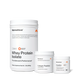 Three Momentous products on black background: Whey Protein Isolate – Unflavored, Upgraded Formula, Foundational & Performance, 1.3lb (590g); Collagen Peptides – Joint & Bone Health, 15g collagen protein plus 50mg Vitamin C, 1.12lb (507g); Creatine – Signature Spec, Unflavored, 30 Servings, 5.3oz (150g), NSF Certified for Sport.
