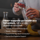 Hands tipping raspberries into a blender jar beside a banana and milk, with copy saying Fiber+ supports gut health as a full system, not a single digestive outcome. (164)