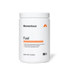 Momentous Fuel drink mix tub, Passion Orange Guava Flavor, 15 servings, net wt 17.5oz 496.5g, NSF Certified Sport: 28g of carbs provide steady energy for long workouts, 550mg of electrolytes support hydration, and a 3:1 carb ratio for improved GI comfort. (255 chars)