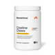 White jar of Momentous Creatine Chews, Mango Flavor, 30 Day Supply. The Momentous Standard Signature Spec. Key benefits: Supports cognitive and muscle performance, Highest quality pure creatine monohydrate, Convenient bite-sized chewable tablet. Dietary Supplement, 150 Chewable Tablets. NSF Certified for Sport.