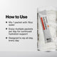 Momentous Daily Hydration packet in a glass of ice water, beside the headline How to Use: Mix 1 packet with 16oz water, Enjoy multiple packets per day for continued hydration support, Designed to sip all day, every day. (219 chars)