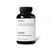Black bottle of Momentous Inositol on a black background. Label reads: “Momentous,” “Inositol is a naturally occurring carbohydrate also known as Vitamin B8. It may support the metabolism of serotonin and dopamine, which are essential for mood regulation and restful sleep†.” Product name reads: “Inositol,” “Sleep & Cognitive Support†,” and “120 Capsules—Dietary Supplement.”