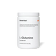 White Momentous supplement container on a clean background labeled L-Glutamine. Overlaid text reads: “Momentous” “L-Glutamine is the most abundant amino acid in the body. Regular supplementation may help maintain gut health and immune function by supporting the gut mucosal lining and microbiome.” “L-Glutamine” “Foundational†” “Dietary Supplement Net Wt. 10.6oz (300g)”