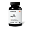 Momentous Magtein Magnesium L-Threonate dietary supplement, 90 capsules, NSF Certified Sport. Label reads: Supports cognitive performance, helps quiet the mind for sleep, superior magnesium delivery to the brain. Dark glass bottle with white label and orange Momentous logo.