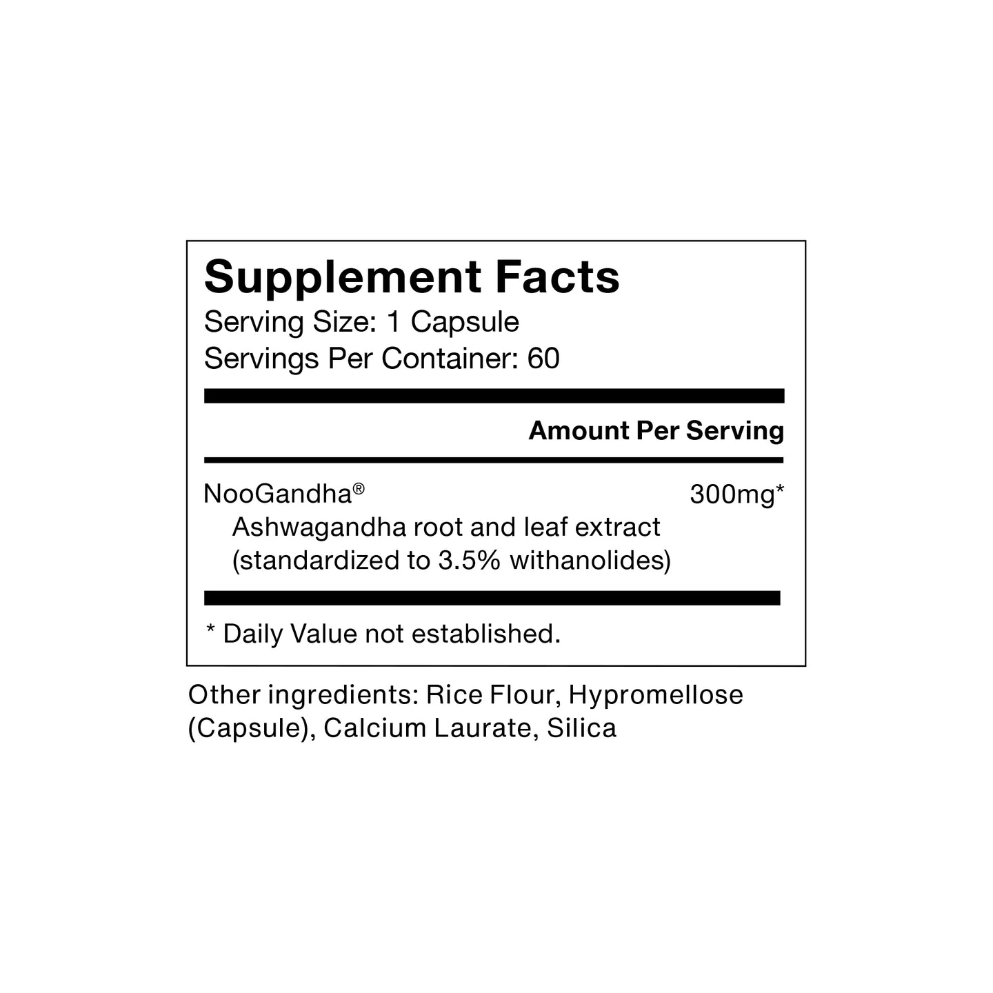 Ashwagandha supplement facts