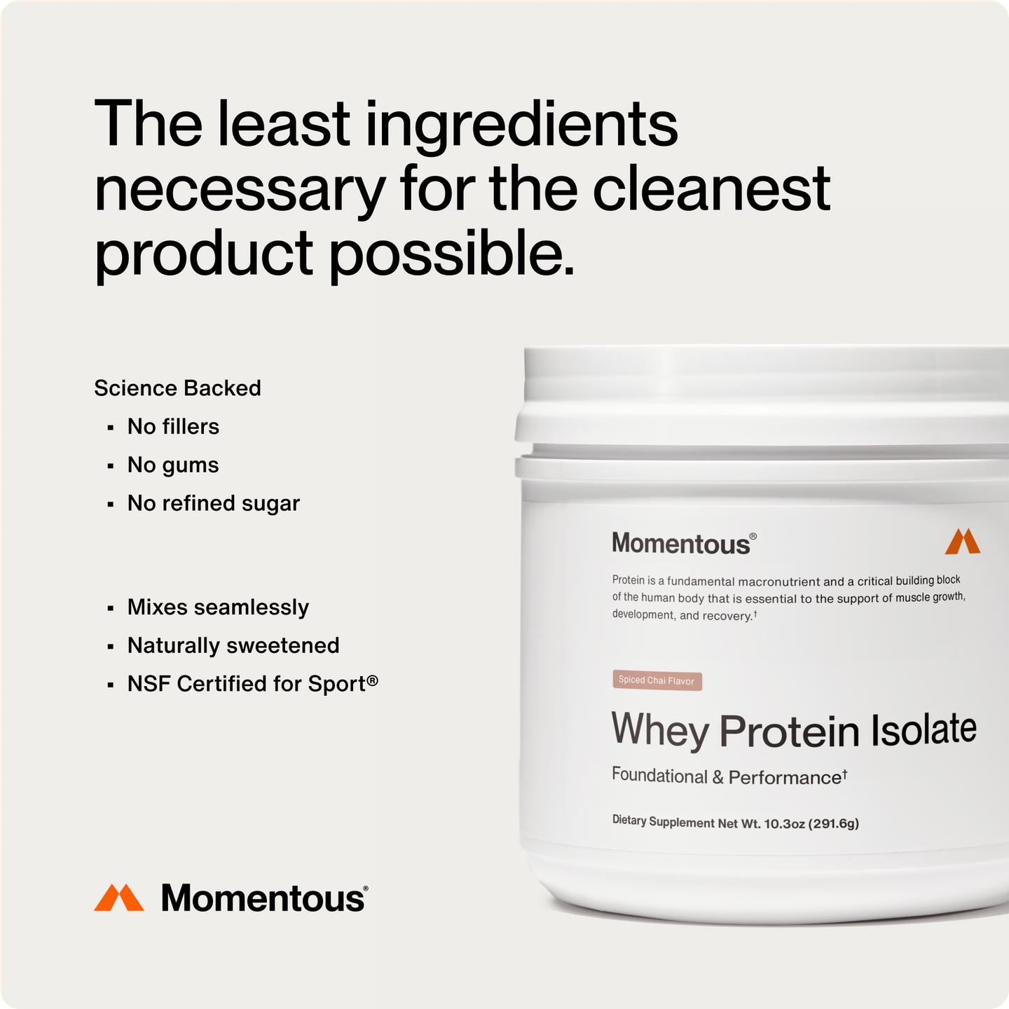 the least ingredients necessary or the cleanest product possible