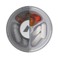Half open, half closed Promixx Pill case
