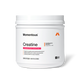 Front view of a Momentous Creatine tub, Watermelon Flavor, 60 Servings. White tub with white lid, Momentous logo and orange 'M' icon. Label reads 'Creatine' with pink Watermelon Flavor banner. 'The Momentous Standard Signature Spec' badge at top right. Benefits: supports cognitive and muscle performance, highest quality pure creatine monohydrate, ultrafine powder for easy mixability. Label shows: Dietary Supplement, Net Wt. 14 oz (396 g), NSF Certified Sport seal.