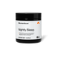 Momentous Nightly Sleep jar on a white background, dietary supplement, 90 capsules, NSF Certified Sport: promotes better quality sleep without grogginess, comprehensive sleep formula with Magnesium Bisglycinate, L-Theanine, and Apigenin. (237 chars)