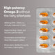 “High-potency Omega-3 without the fishy aftertaste. 1600mg EPA + DHA in a clinically balanced 1:1 ratio. Supports brain, heart, and recovery performance. Sustainably sourced from clean Norwegian waters. Molecularly distilled for purity and heavy metal safety.”