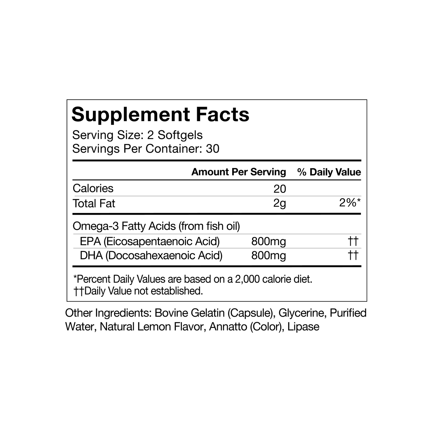 omega-3 supplement facts