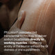 Close-up of a person applying lotion to their leg. Text reads: “PR Lotion® uses patented transdermal technology to deliver sodium bicarbonate directly to working muscles—buffering acidity at the source without the GI distress of oral supplements.”