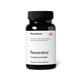 Black Momentous supplement bottle labeled “Resveratrol.” Text reads: “Momentous. Resveratrol is a plant-based polyphenol with powerful antioxidant benefits. Resveratrol. Foundational Health†. 30 Capsules—Dietary Supplement.”
