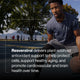 Athlete holding a basketball on an outdoor court. Overlaid text reads: “Resveratrol delivers plant-sourced antioxidant support to help protect cells, support healthy aging, and promote cardiovascular and brain health over time.”