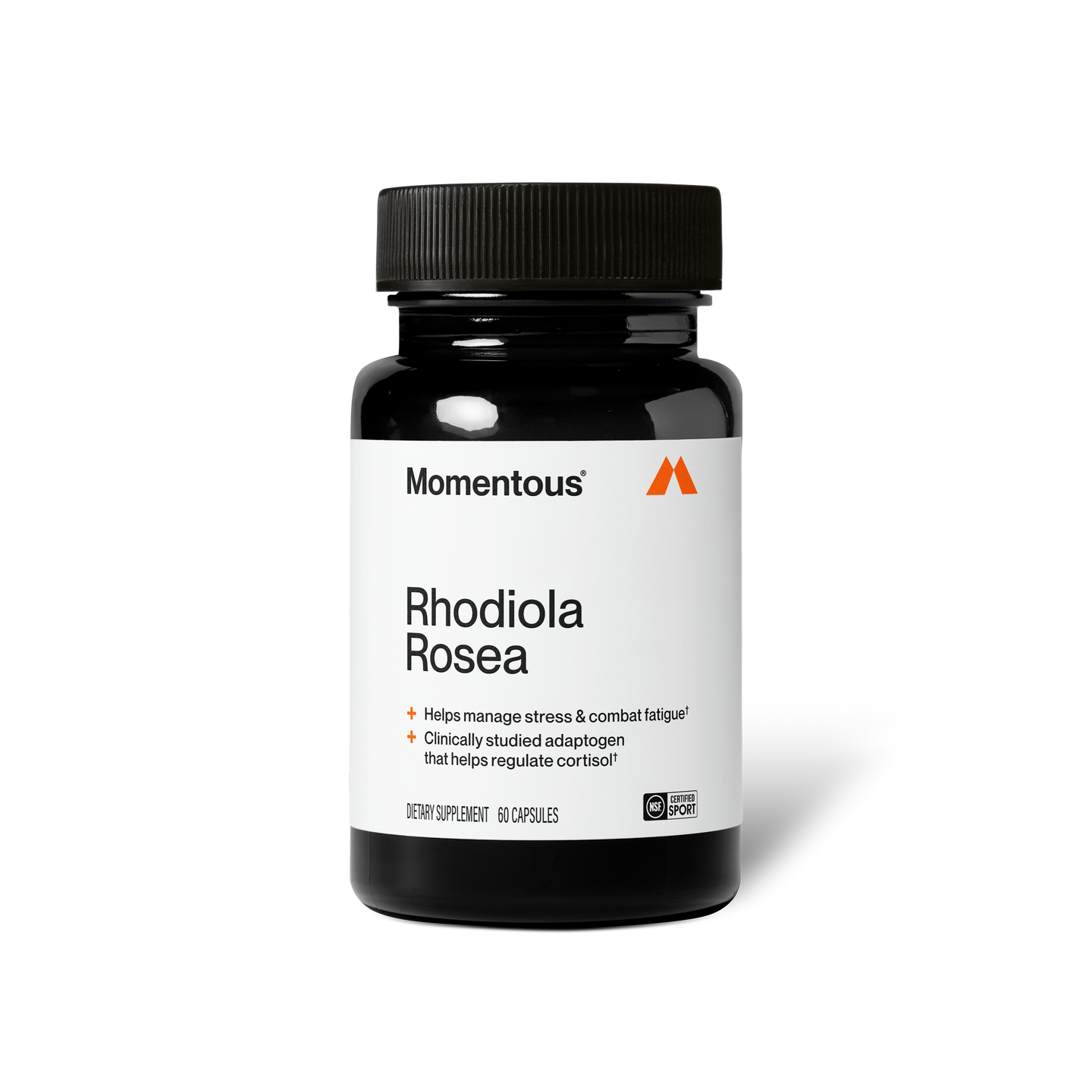 Momentous Rhodiola Rosea supplement bottle.