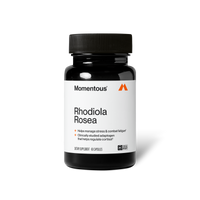 Momentous Rhodiola Rosea supplement bottle.