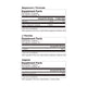 Supplement facts panels for Magnesium L-Threonate, L-Theanine, and Apigenin capsules, including serving sizes and ingredient breakdowns.