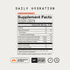 Momentous Daily Hydration Supplement Facts, Grapefruit Flavor, 30 Packets, serving size 1 packet 4g, 15 calories, total carbohydrate 3g, total sugars 1g including 1g added sugars, chloride from Hawaiian Red Sea Salt 150mg, sodium from Hawaiian Red Sea Salt 100mg, potassium as potassium citrate 50mg, organic cane sugar 1g, organic honey powder 1g, other ingredients natural grapefruit flavor, citric acid and Reb M, The Momentous Standard, NSF Certified Sport, gluten free, GMO free. (484 chars)