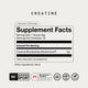 Momentous Creatine Supplement Facts. Unflavored, 30 Servings. Serving Size: 1 Scoop (5g). Creatine Monohydrate (Momentous) 5g. Other Ingredients: None. NSF Certified for Sport. Momentous Creatine Signature Spec. GMO Free, Gluten Free, Vegan.