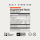Momentous Daily Hydration Supplement Facts, Blood Orange Flavor, 30 packets, serving size 1 packet 4.1g: 15 calories, 3g total carbohydrate, 150mg chloride and 100mg sodium from Hawaiian red sea salt, 50mg potassium as potassium citrate, 1g organic cane sugar, 1g organic honey powder, natural blood orange flavor, citric acid, Reb M, NSF Certified Sport, gluten free, GMO free. (378 chars)