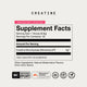 Momentous Creatine supplement facts, Watermelon Flavor, 30 servings. Serving Size: 1 Scoop (6.6g), Servings Per Container: 30. Amount Per Serving: Creatine Monohydrate (Momentous) 5g, Daily Value not established. Other Ingredients: Natural Watermelon Flavors, Citric Acid, Stevia. Certifications: NSF Certified Sport, Momentous Signature Spec, GMO Free, Gluten Free, Vegan.