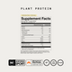 Momentous Plant Protein Supplement Facts, Vanilla Spice, 22 servings, serving size 1 scoop 30.6g: 120 calories, 20g protein, 2.5g total fat, 4g total carbohydrate, less than 1g dietary fiber, 2g total sugars, PURIS pea protein 24.1g and organic brown rice protein 1g, other ingredients organic cane sugar, natural vanilla flavors, spice blend of cinnamon bark, ginger root, anise seed and black pepper powders, salt and stevia, NSF Certified Sport, Signature Spec, gluten free, GMO free, vegan. (494 chars)