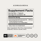 Momentous Ashwagandha Supplement Facts panel: serving size 1 capsule, 60 servings per container, 300 mg Liposomal NooGandha Ashwagandha extract (Withania somnifera, root and leaf) standardized to 4% withanolides. Other ingredients: rice flour, hypromellose capsule, calcium laurate, silica. NSF Certified for Sport, gluten free, GMO free, vegan