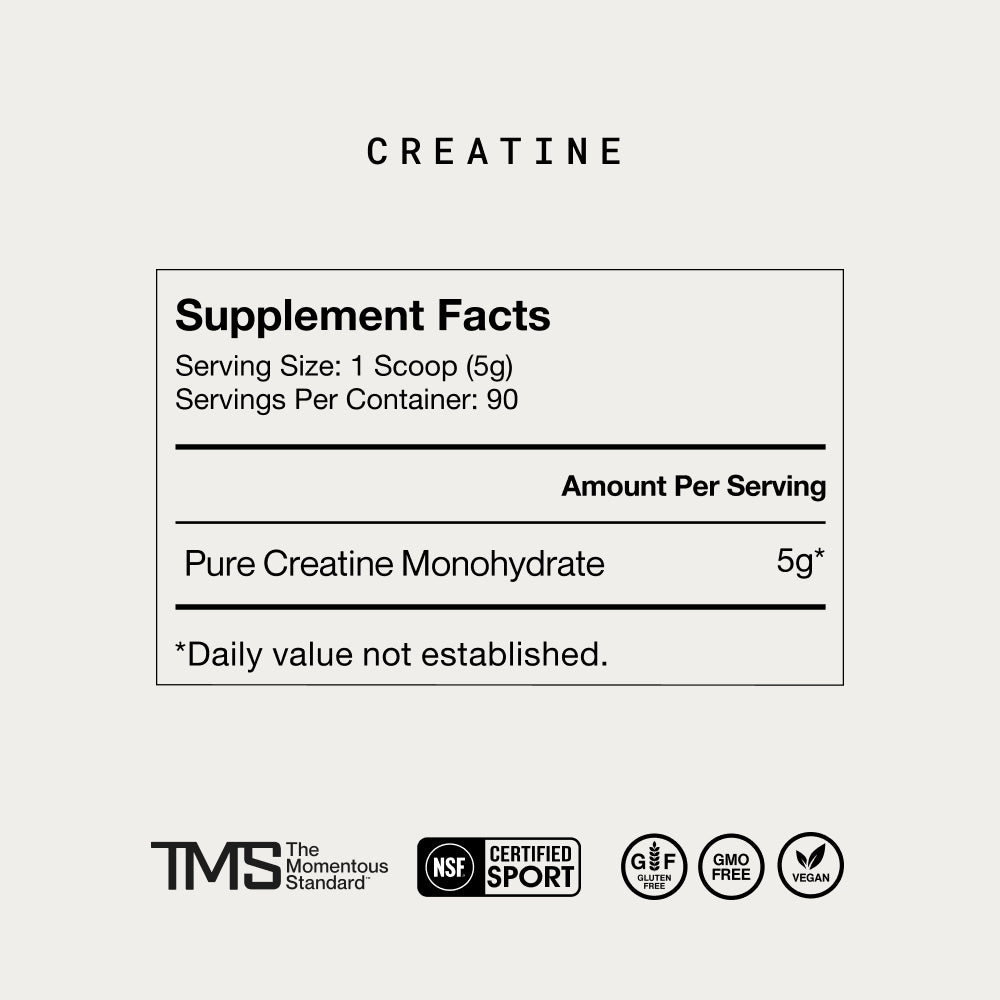 Creatine Monohydrate Powder - NSF Certified For Sport Momentous Creatine Monohydrate Powder - NSF Certified For Sport Momentous