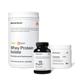 Three Momentous products on black background: Whey Protein Isolate – Vanilla Flavor, Upgraded Formula, Foundational & Performance, 1.38lb (625g); Magtein Magnesium L-Threonate – Sleep & Cognitive, 90 Capsules; Creatine – Signature Spec, Unflavored, 30 Servings, 5.3oz (150g), NSF Certified for Sport.