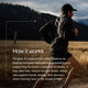 A man runs outdoors on a trail through a field with mountains in the background. Text on the image reads: “How it works” “Tongkat Ali supports hormone balance by helping increase testosterone availability and supporting the body’s response to stress. It may also help reduce cortisol levels, which can support mood, energy, and recovery when training load or life stress is high.”