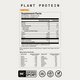 Vanilla Plant Protein supplement facts. Serving size 1 scoop (31.7g), 22 servings. 120 cal, 2.5g fat, 5g carbs, 3g fiber, 2g sugars (2g added), 20g protein (33% DV), 160mg calcium, 3.8mg iron, 290mg sodium. PURIS pea protein 24.1g, organic brown rice protein 1g. Other ingredients: Natural Vanilla Flavors, Organic Cane Sugar, Sea Salt, Reb M. NSF Certified Sport, GMO Free, Gluten Free, Vegan.