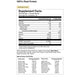 100% plant protein Powder supplement fact, Vanilla Spice