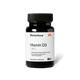 Product photo of a black Momentous Vitamin D3 bottle on a plain black background. Label text: 