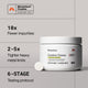 Product differentiation graphic for Momentous Creatine Chews Signature Spec, featuring the Lemon Lime Flavor jar with a single chewable tablet resting beside it on a light gray background. Three product claims: 10x fewer impurities, 2–5x tighter heavy metal limits, 6-stage testing protocol. Momentous Creatine Signature Spec badge in the upper left corner.