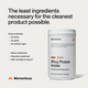 White Momentous brand whey protein isolate container with chocolate flavor label, 1.44 lb size.